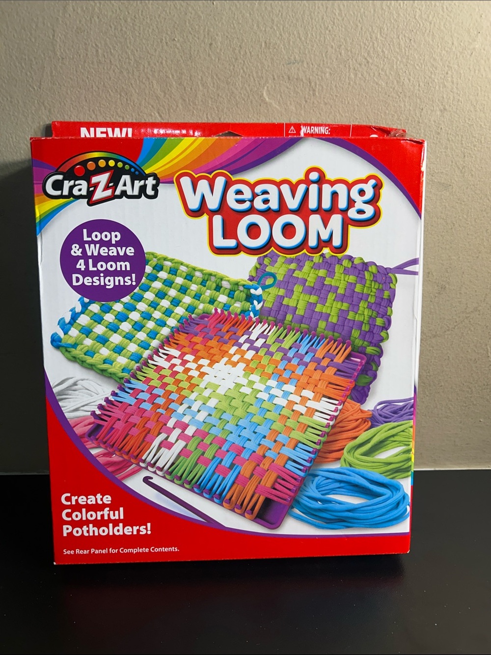 CraZart Loop & Weave Weaving Loom Create Colorful Potholders